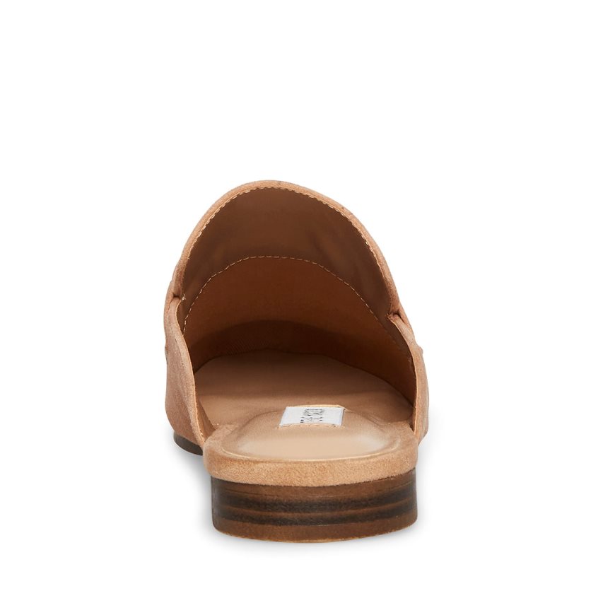 Mulas Steve Madden Kandi Camel Gamuza Mujer Beige | ES VH2E1S